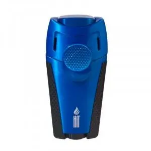 Isqueiro Maçarico HIT Premium (Metal) Mod. AC-012 de 2 Chamas - Vermelho/Azul - Unidade