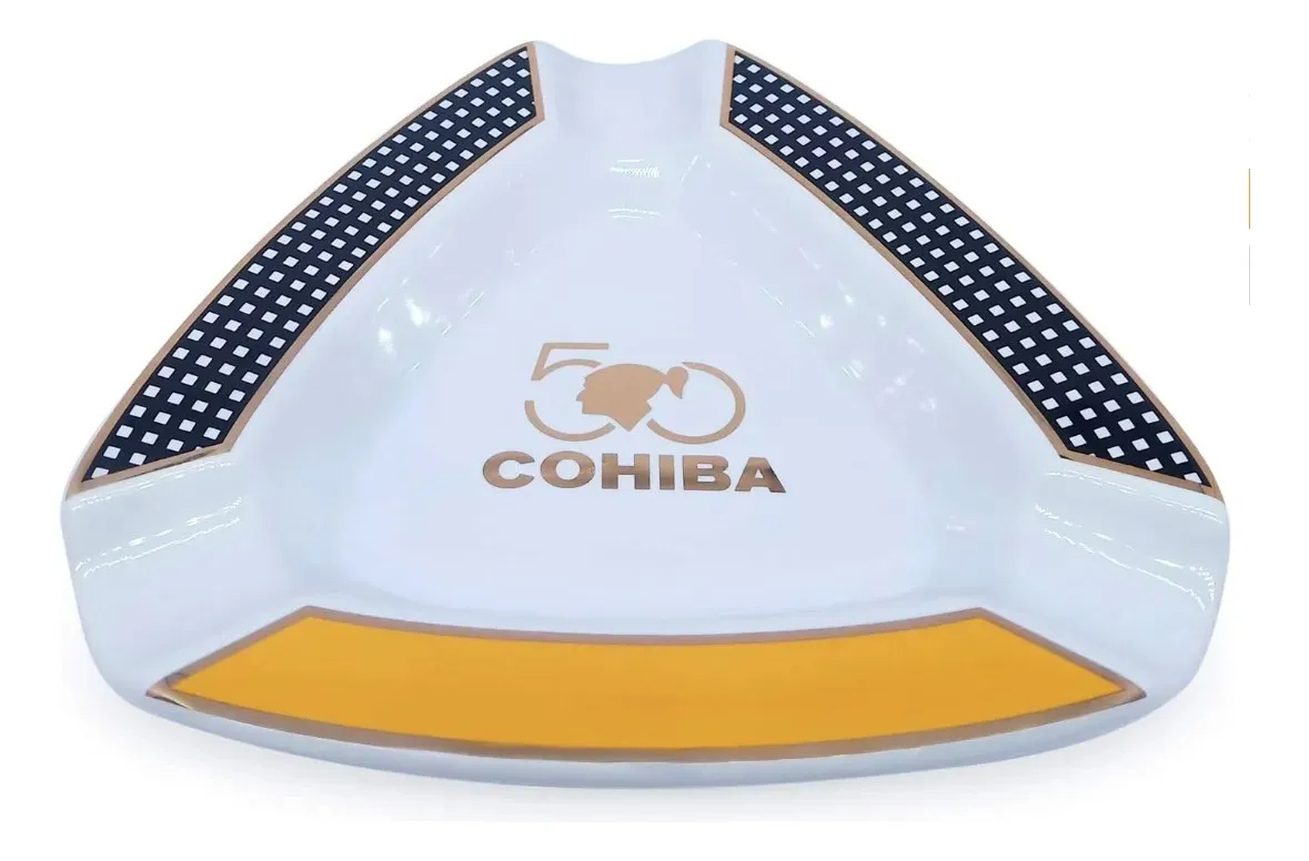 Cinzeiro De Cerâmica Para 3 Charutos Cohiba Luxo Branco - Unidade - Imagem 2