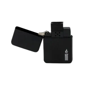 Isqueiro Maçarico Hit Tipo Zippo 2 chamas HIT-AC-025(Cromado/Preto) - Unidade