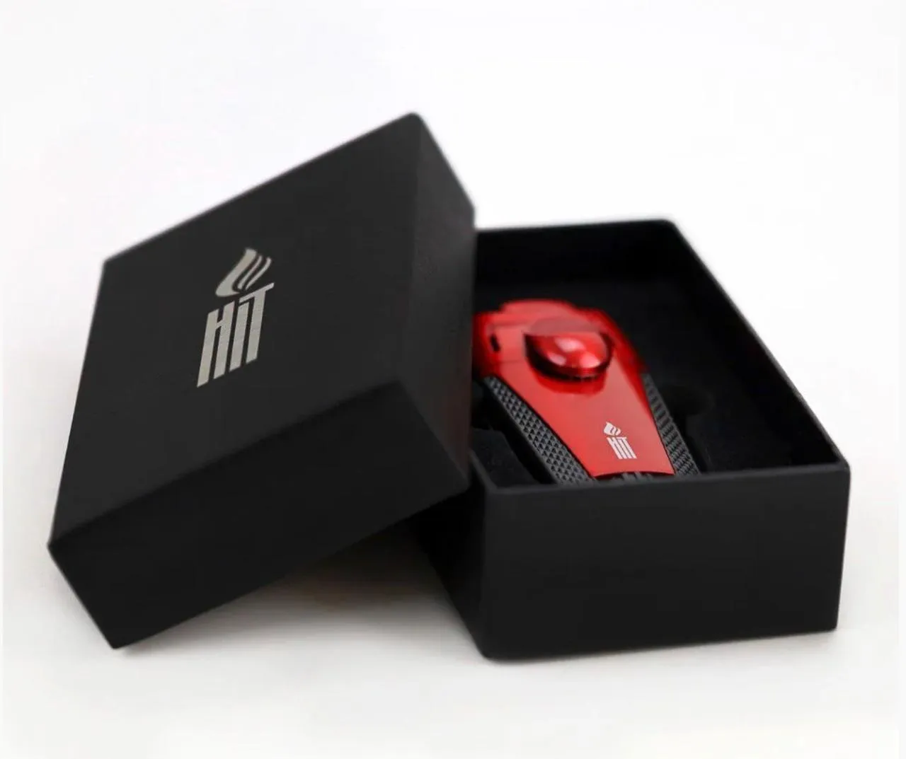 Isqueiro Maçarico HIT Premium (Metal) Mod. AC-012 de 2 Chamas - Vermelho/Azul - Unidade - Imagem 5